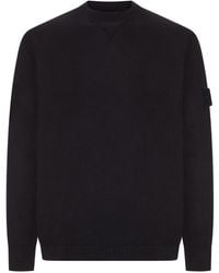 Stone Island - Maglione Girocollo Con Applicazione Compass - Lyst