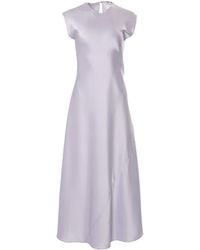 Carolina Herrera - キャップスリーブ サテンドレス - Lyst