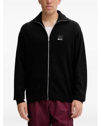 KARL LAGERFELD - Zip-Up Knitted Cardigan - Lyst