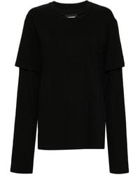 Pushbutton - Layered Cut-Out Cotton T-Shirt - Lyst