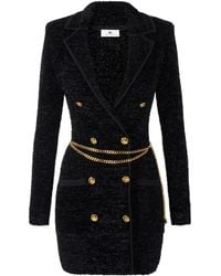 Elisabetta Franchi - Vestido corto con cinturón de cadena - Lyst