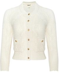 L'Agence - Darcy Cable-Knit Cardigan - Lyst
