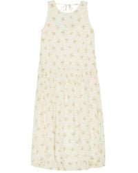 Ganni - Dress With Floral Pattern - Lyst