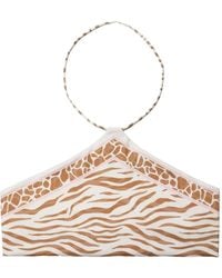 MC2 Saint Barth - Nairobi Animal-Print Halterneck Bikini Top - Lyst