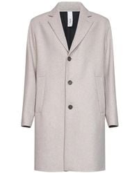 Hevò - Cassano Single-Breasted Wool-Blend Coat - Lyst