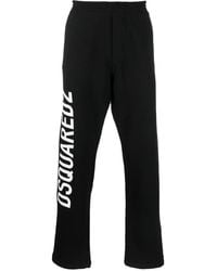 DSquared² - Logo-Print Cotton Track Pants - Lyst