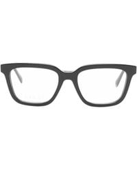 Gucci - Eckige Brille Mit Logo-Schild - Lyst