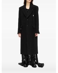 Ann Demeulemeester - Aldina Peak-Lapel Button-Fastening Coat - Lyst