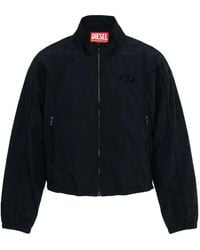 DIESEL - Mini Logo Jacket With Zip Fastening - Lyst