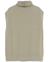 Antonelli - Roll-Neck Sleeveless Top - Lyst