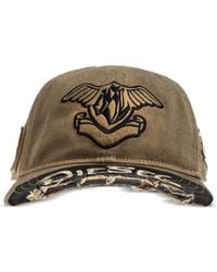 DIESEL - Logo-Patch Distressed Baseball Cap - Lyst