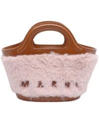 Marni - Leren Mini-Tas Met Afwerking - Lyst