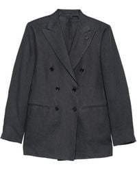 Lardini - Doppelreihiges Sakko mit Blumennadel - Lyst