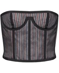 Thom Browne - Striped Lace-Up Corset - Lyst
