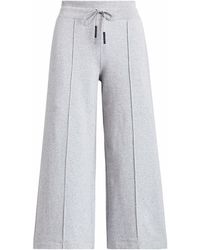Polo Ralph Lauren Cotton Drawstring Cropped Trousers in Natural | Lyst ...