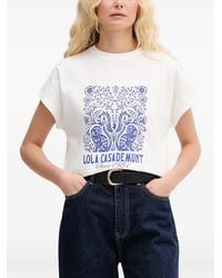 Lola Casademunt - T-Shirt Mit Angeschnittenen Ärmeln - Lyst
