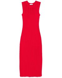 Altuzarra - Vestido midi con ribete festoneado - Lyst
