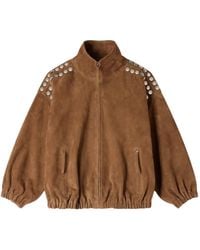 Sandro - Studded Suede Jacket - Lyst