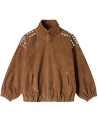 Sandro - Studded Zip-Up Jacket - Lyst