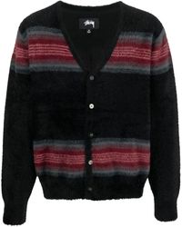 Stussy Shaggy Cardigan in Blue for Men | Lyst