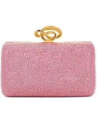 Oscar de la Renta - Crystal Knot Handle Clutch Bag - Lyst