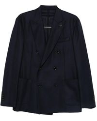 Lardini - Blazer de lana virgen con doble botonadura - Lyst