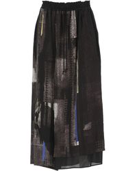 Y's Yohji Yamamoto - Jupe Drapée À Imprimé Abstrait - Lyst