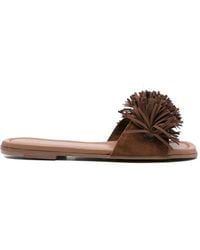 Inuikii - Fringes Flower Suede Sandals - Lyst
