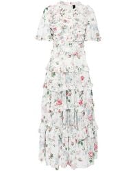 Needle & Thread - Floral Fantasy Ruffled Dress - Lyst