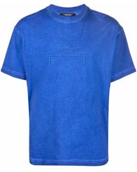 A_COLD_WALL* - Blue Logo-embroidered T-shirt - Lyst