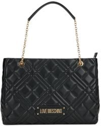 Love Moschino - Quilted Logo-Plaque Tote Bag - Lyst