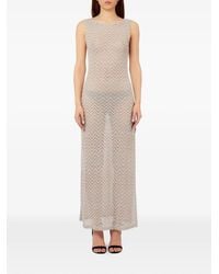 Liu Jo - Long Chevron Knit Dress - Lyst