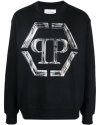 Philipp Plein - Logo-print Cotton-blend Sweatshirt - Lyst