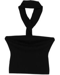 Cult Gaia - Halterneck Ribbed Top - Lyst