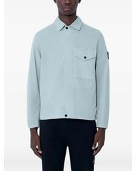 Stone Island - Patch Zip Shirt - Lyst
