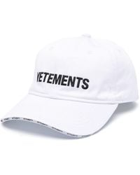 Vetements - Logo-Embroidered Cotton Cap - Lyst