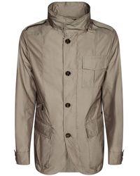 Moorer - Button-Fastening Pocket-Detail Coat - Lyst