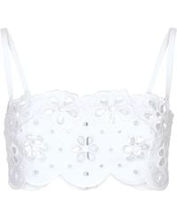 Dolce & Gabbana - Cut-Out Detailed Cotton Top - Lyst