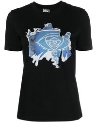 DIESEL - Graphic-print Cotton T-shirt - Lyst