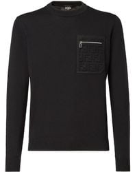 Fendi - Pullover mit aufgesetzter Tasche - Lyst
