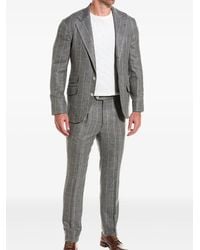 Brunello Cucinelli - Pinstripe Linen Suit - Lyst