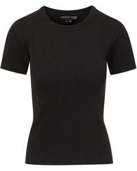 Veronica Beard - T-Shirt Côtelé À Encolure Ras Du Cou - Lyst