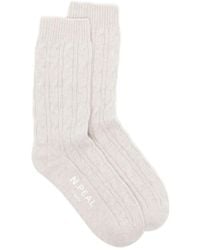 N.Peal Cashmere - Cable-Knit Socks - Lyst
