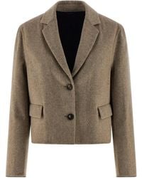 Brunello Cucinelli - Wollen Blazer Met Enkele Rij Knopen - Lyst