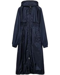 Prada - Langer Regenmantel Aus Leichtem Re-Nylon - Lyst