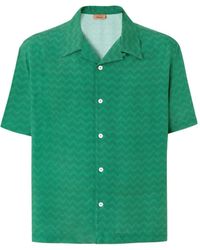 Missoni - Bowling Shirt With Zigzag Print - Lyst