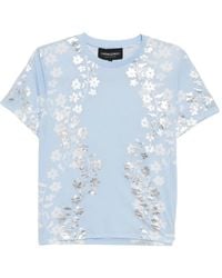 Cynthia Rowley - T-Shirt mit Folien-Print - Lyst