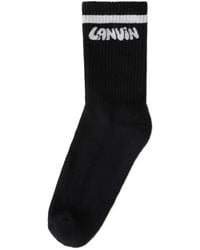 Lanvin - Logo-Detail Stripe Socks - Lyst