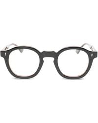 Lesca - Mose Brille Mit Rundem Gestell - Lyst