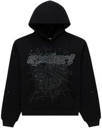 Sp5der - Rhinestone Punk V2 Long-Sleeve Hoodie - Lyst
